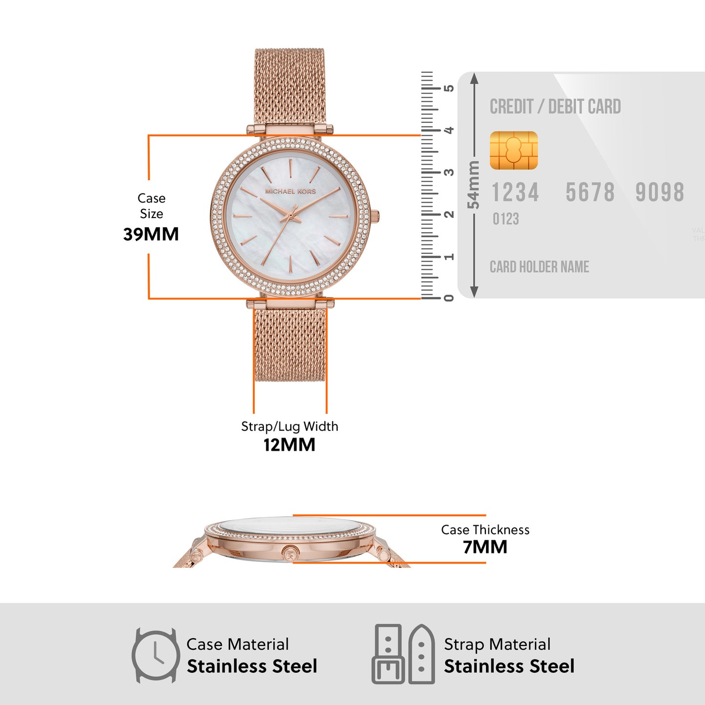 Michael Kors Analog White & Stainless Steel Women's Watch MK4519