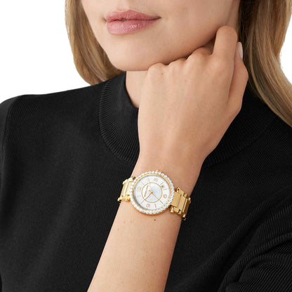 Michael Kors Analog White & Stainless Steel Women's Watch MK4693