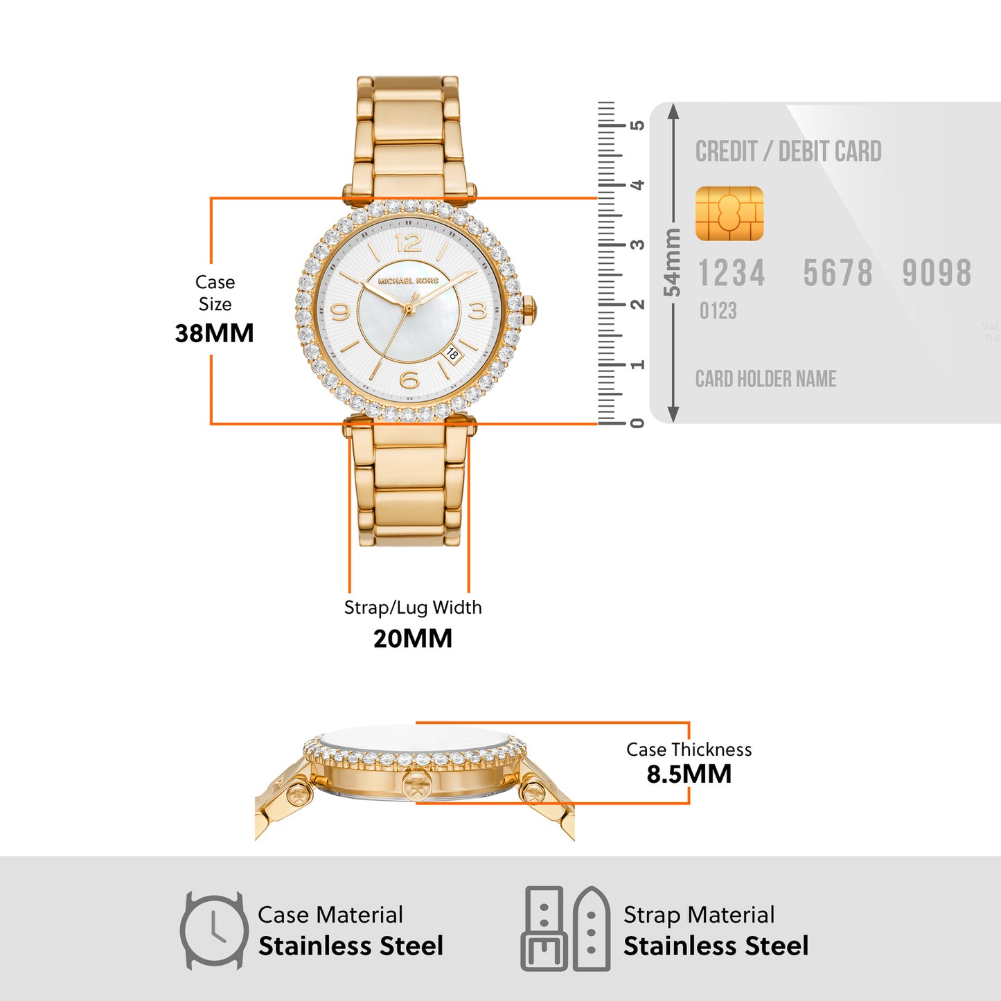 Michael Kors Analog White & Stainless Steel Women's Watch MK4693