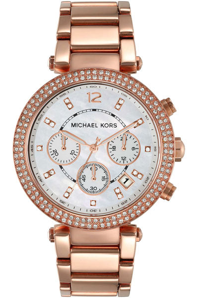 Michael Kors Chronograph Mother Of Pearl & Stainless Steel Women's Watch MK5491