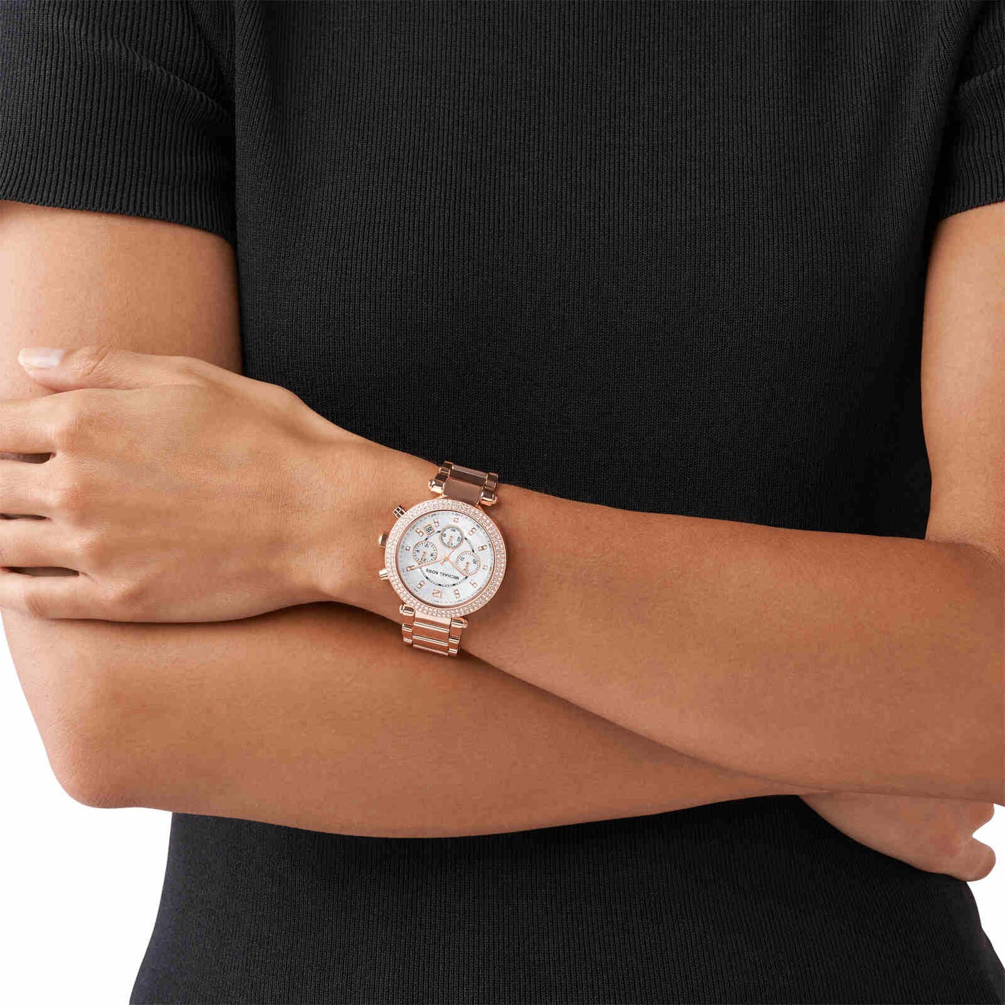 Michael Kors Chronograph Mother Of Pearl & Stainless Steel Women's Watch MK5491
