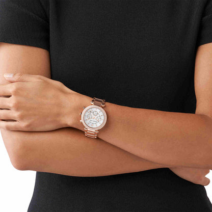 Michael Kors Chronograph Mother Of Pearl & Stainless Steel Women's Watch MK5491