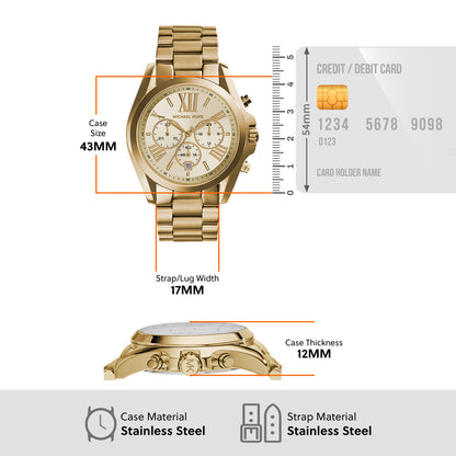 Michael Kors Chronograph Gold & Stainless Steel Women's Watch MK5605