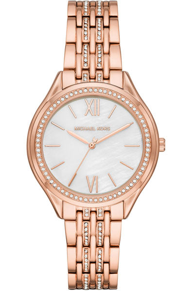 Michael Kors Analog White & Stainless Steel Women's Watch MK7076