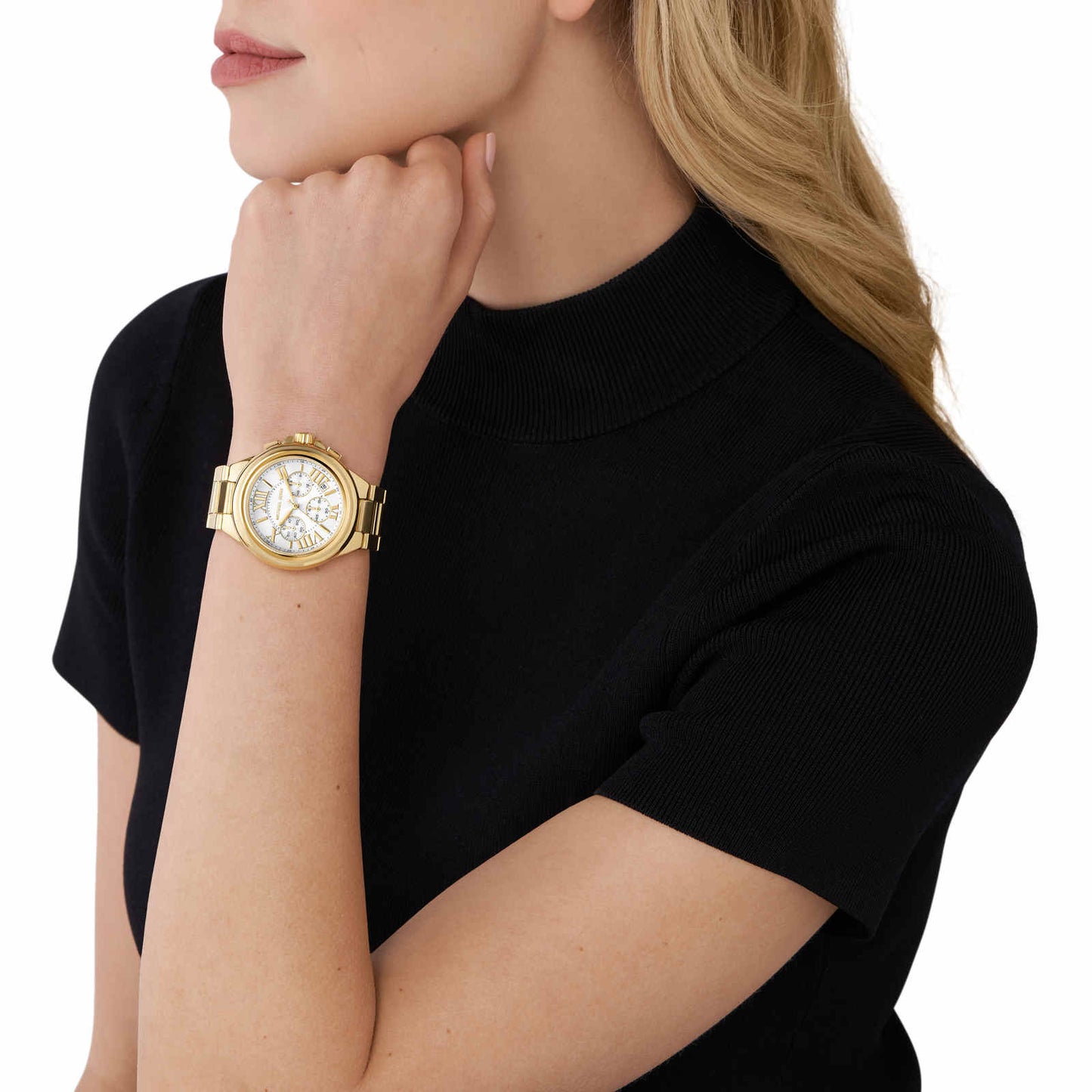 Michael Kors Chronograph White & Stainless Steel Women's Watch MK7270