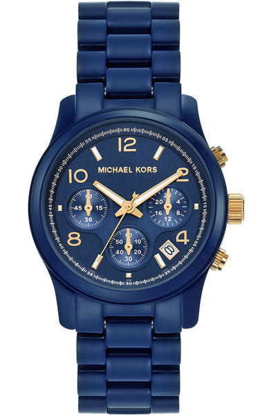 Michael Kors Chronograph Blue & Stainless Steel Women's Watch MK7332
