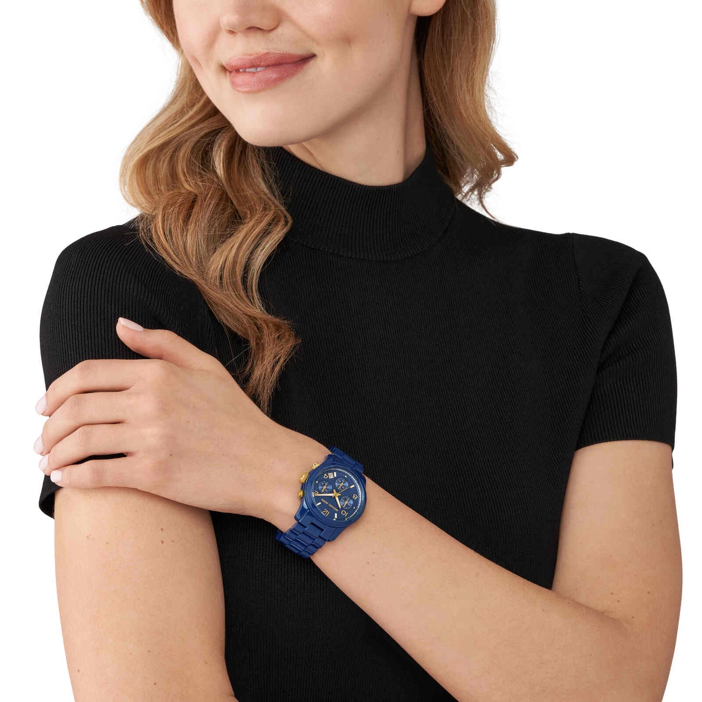 Michael Kors Chronograph Blue & Stainless Steel Women's Watch MK7332