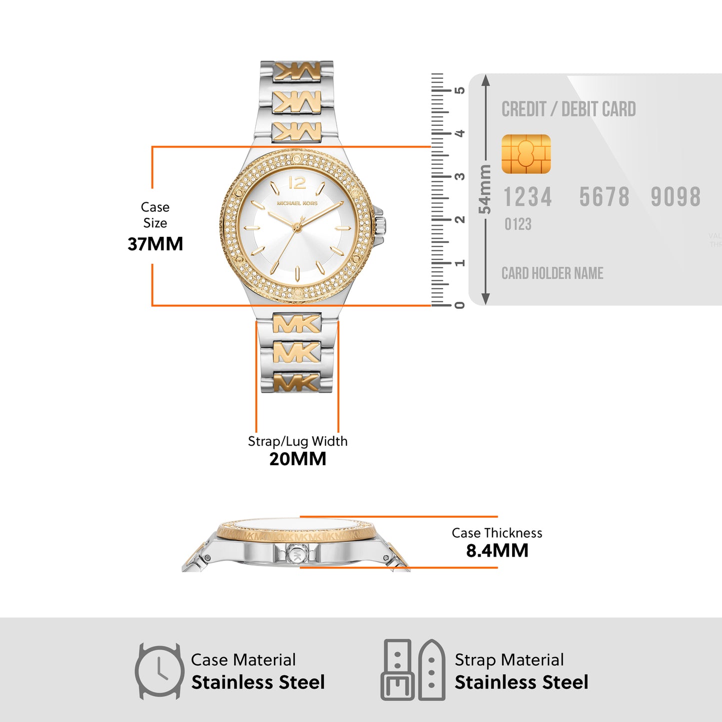 Michael Kors Analog Blue & Stainless Steel Women's Watch MK7338