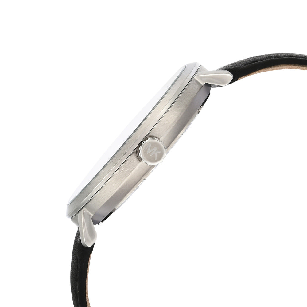 Michael Kors Analog Silver & Leather Men's Watch MK8674